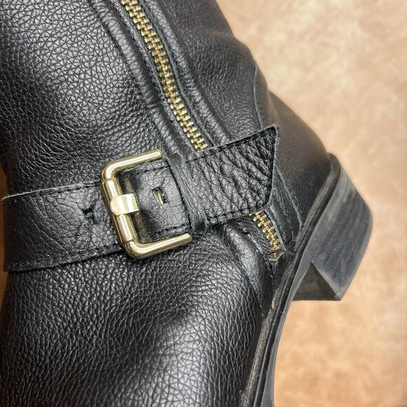 Circus by Sam Edelman Randi Knee High Black Leather Riding Boots Women's 8.5 Y2K - Picture 8 of 13